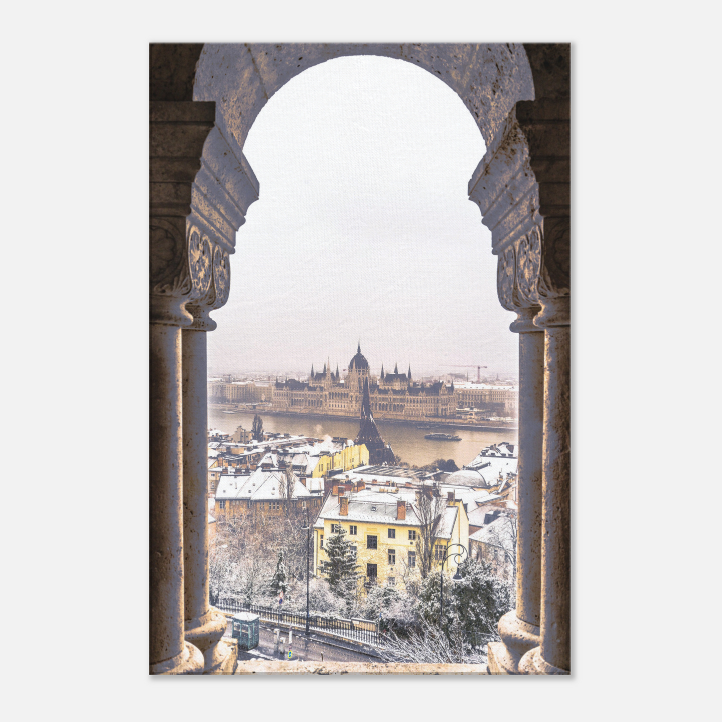 Danube Series - Fisherman’s Bastion Overlooking Budapest (Gallery-Wrapped Canvas or Aluminum Print)