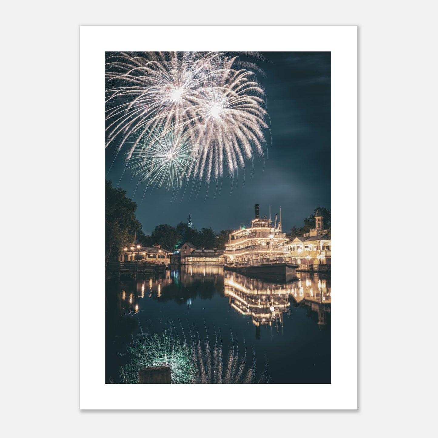 Fireworks Over the River (Poster)