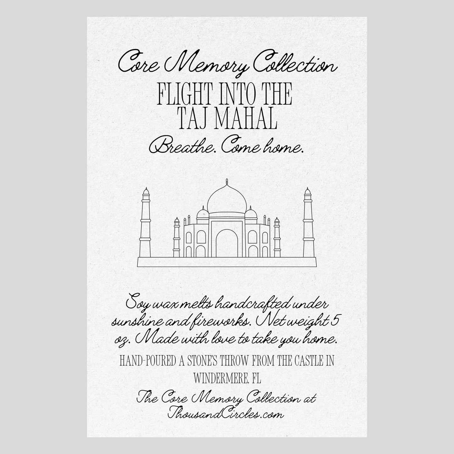 Flight into the Taj Mahal