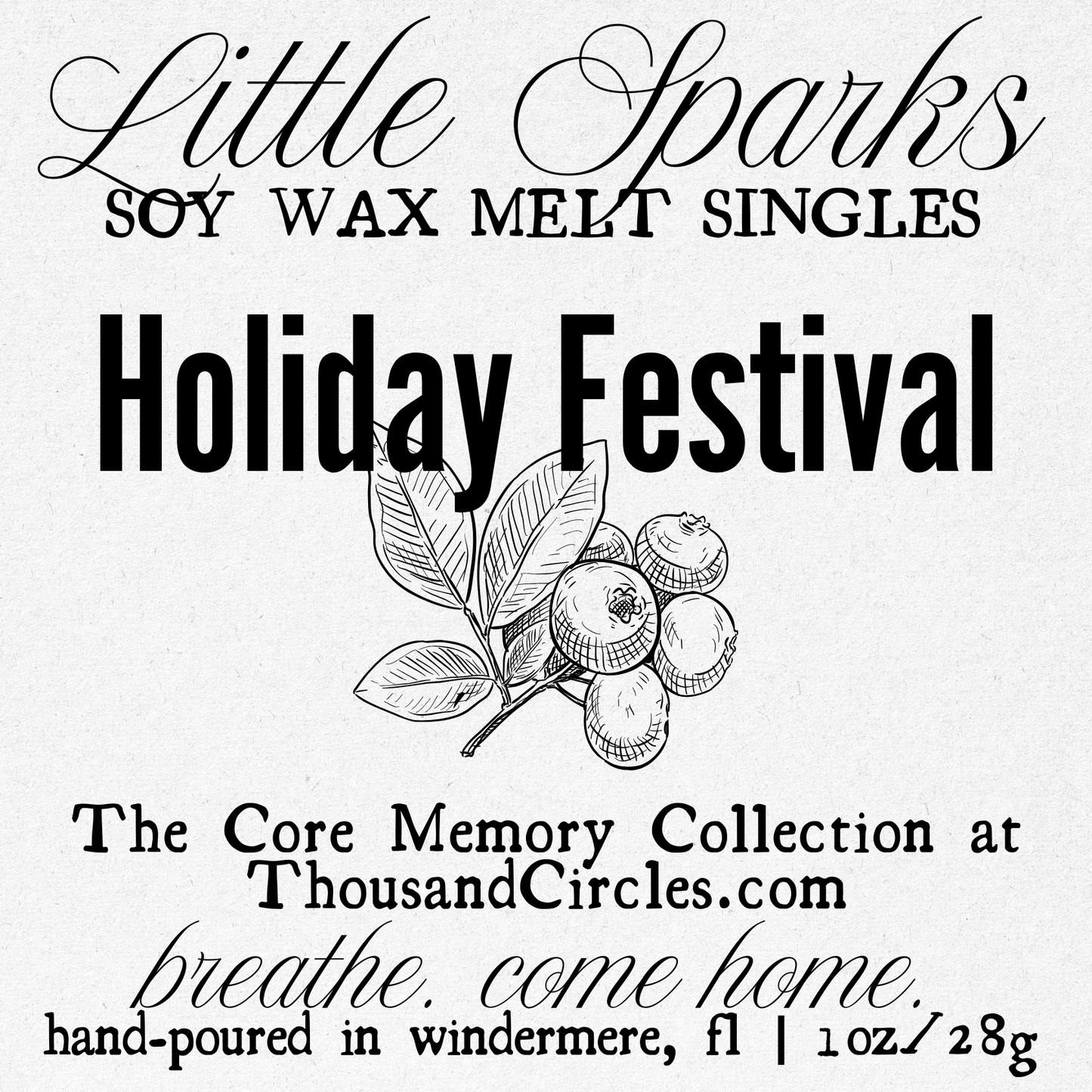 Little Sparks Samples: Single Block Wax Melt Samples (1 oz.)
