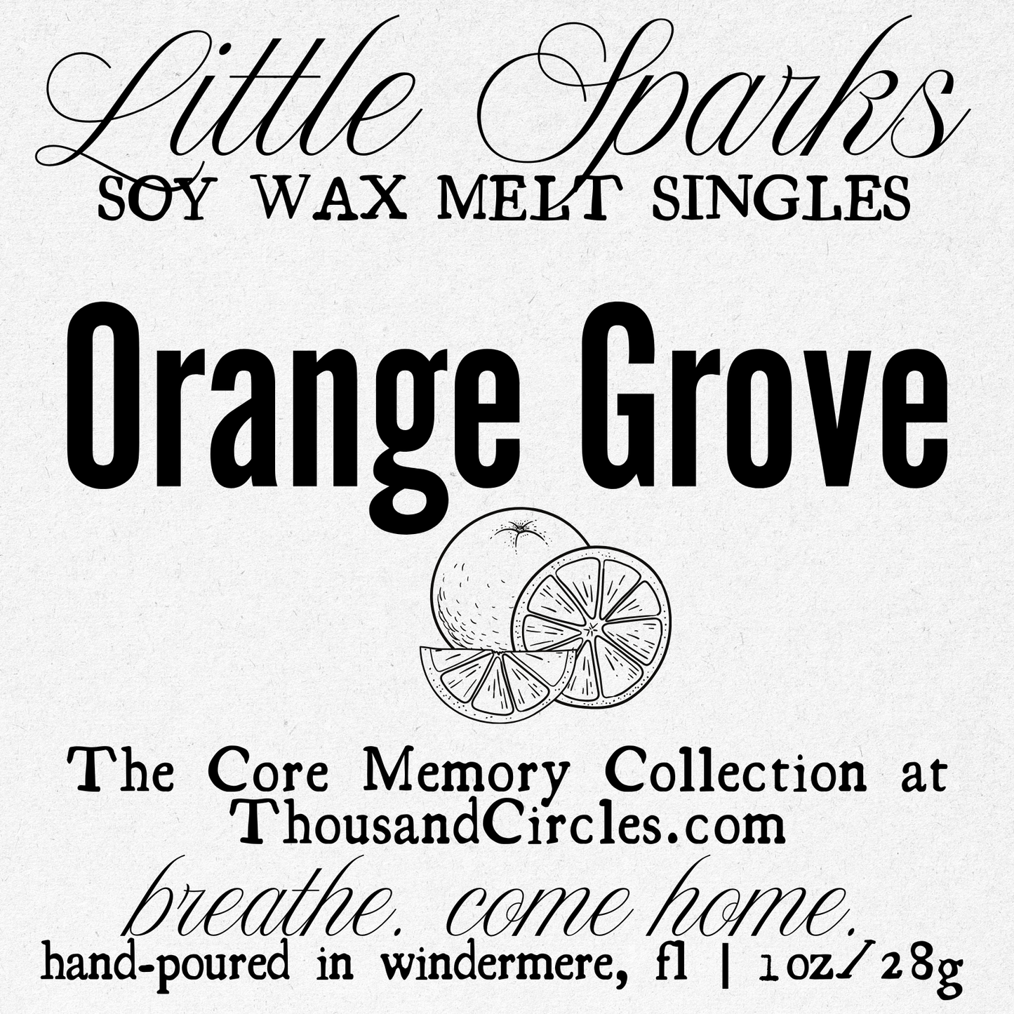 Little Sparks Samples: Single Block Wax Melt Samples (1 oz.)