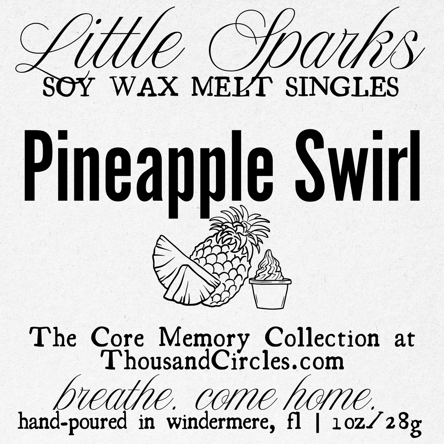 Little Sparks Samples: Single Block Wax Melt Samples (1 oz.)