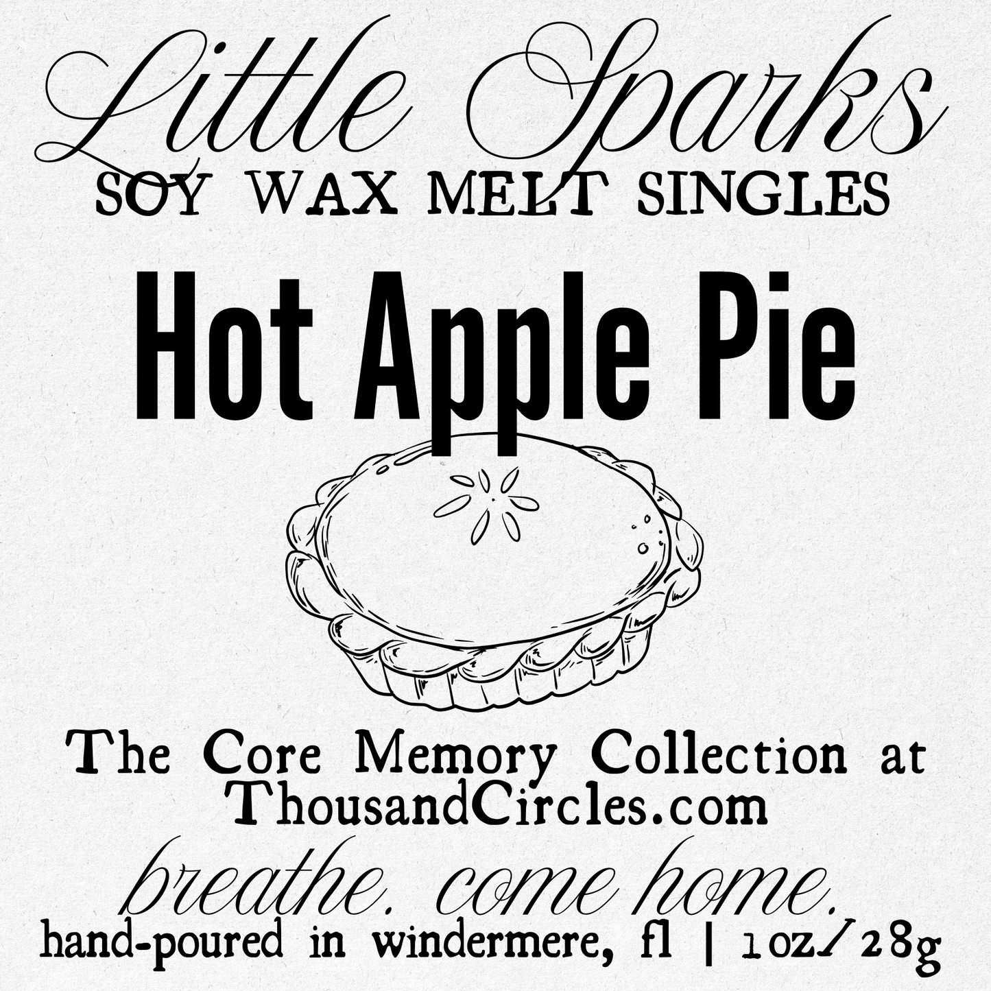 Little Sparks Samples: Single Block Wax Melt Samples (1 oz.)