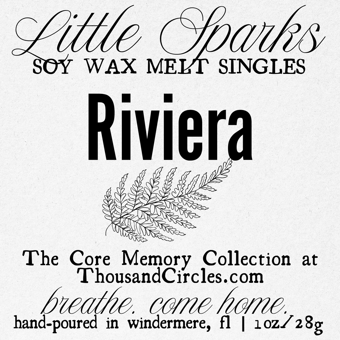 Little Sparks Samples: Single Block Wax Melt Samples (1 oz.)