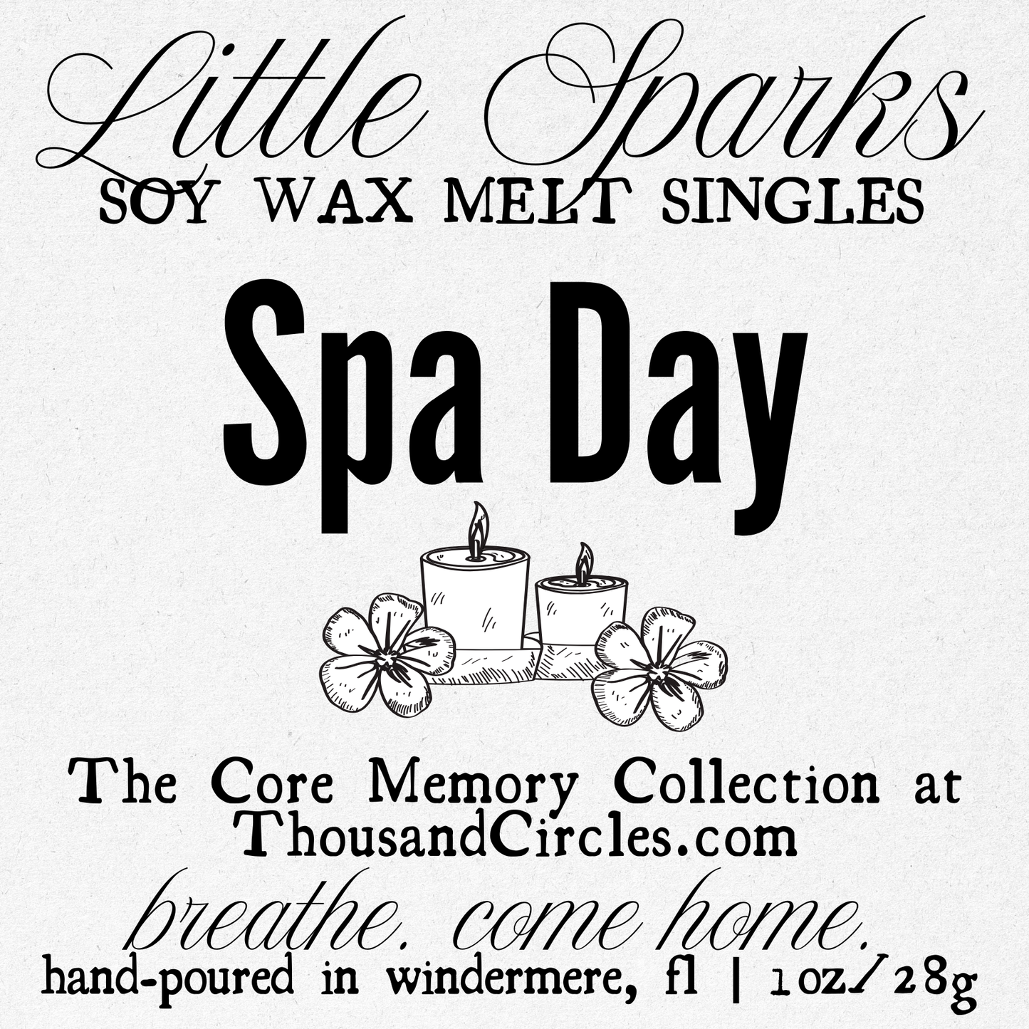 Little Sparks Samples: Single Block Wax Melt Samples (1 oz.)