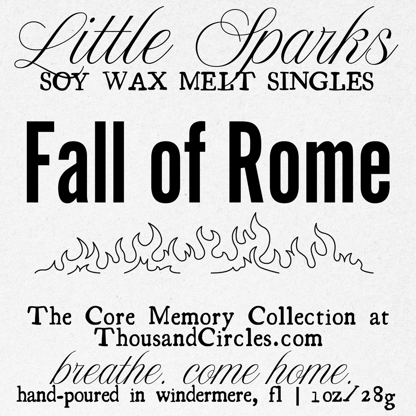 Little Sparks Samples: Single Block Wax Melt Samples (1 oz.)